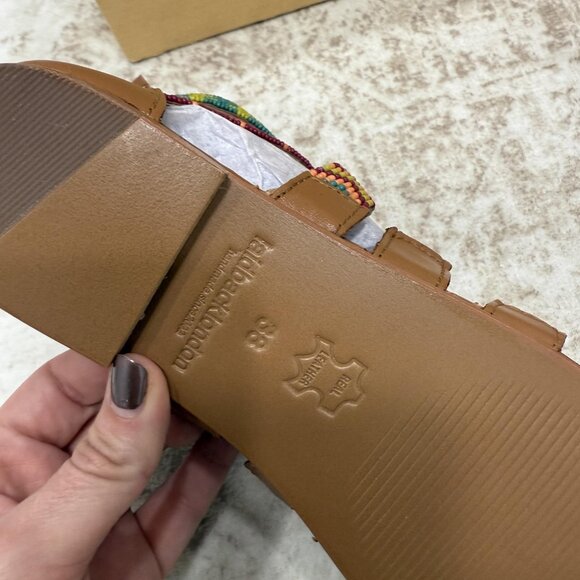 laidbacklondon Sandals Womens Size 7.5 Brown Lauri Flat Beaded Gladiator EU 38 - Picture 6 of 14